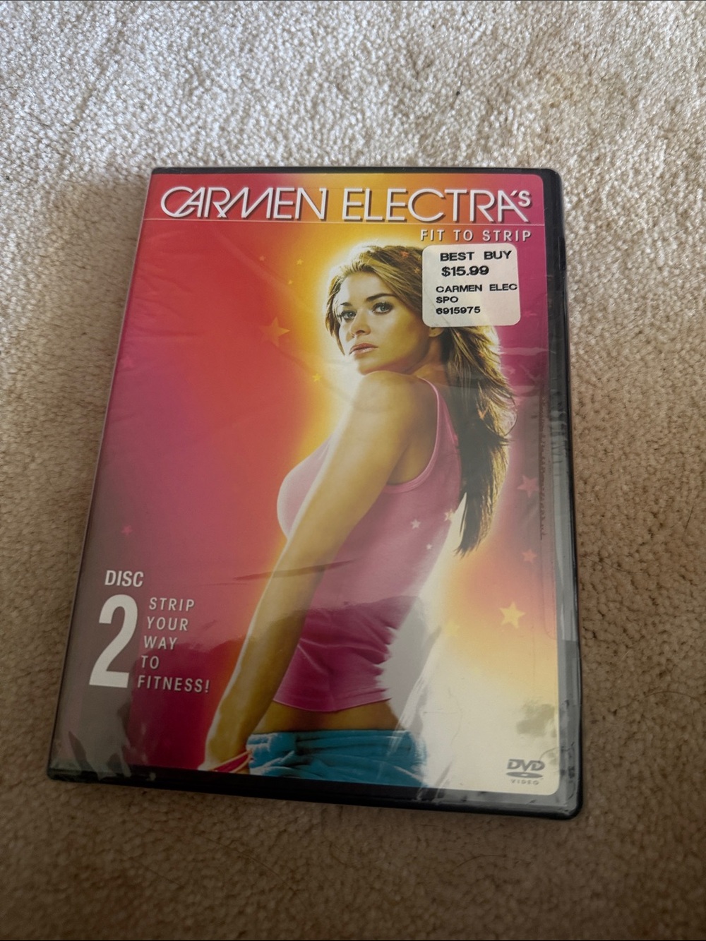 Carmen Electra Fit to Strip DVD - Pink Gradient Cover